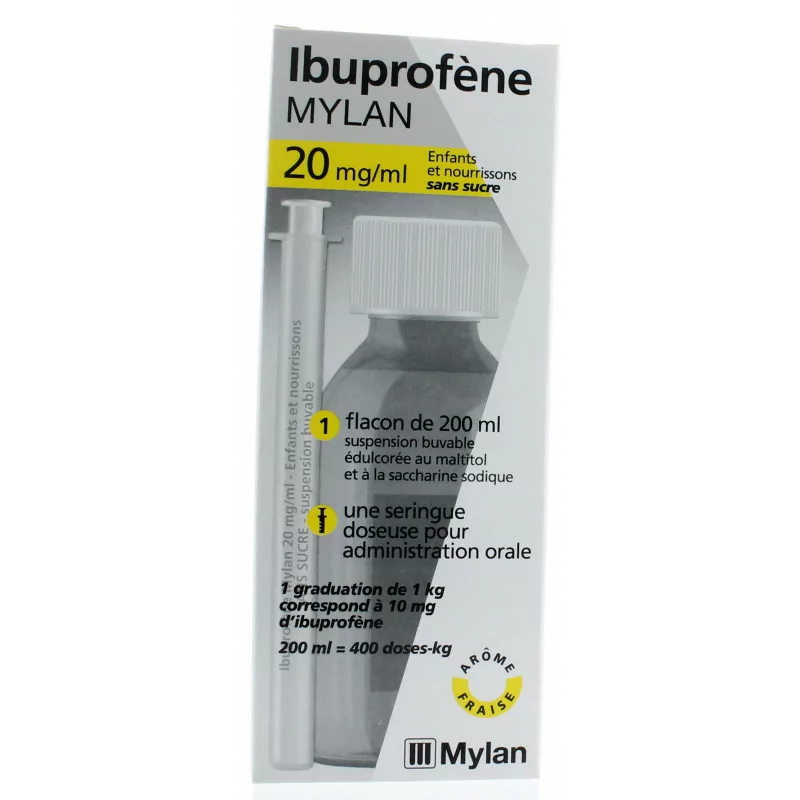 Ibuprofène Mylan 20mg/ml 200ml