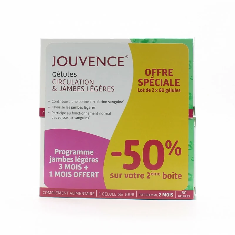 Jouvence Circulation & Jambes Légères 2X60 gélules