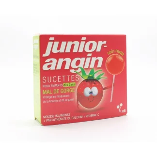 Junior-angin Sucettes pour Enfants Mal de Gorge X8