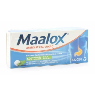 Maalox Maux d'Estomac Menthe 60 comprimés