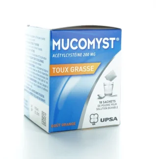 Mucomyst 200mg Toux Grasse 18 sachets