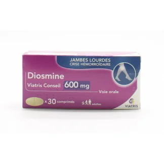 Viatris Diosmine 600mg 30 comprimés