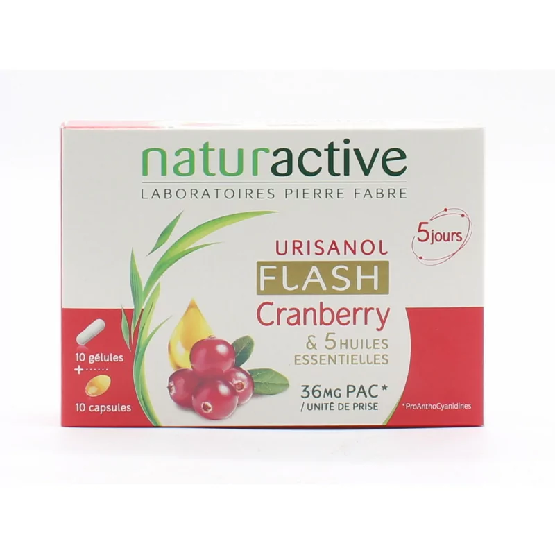 Naturactive Urisanol Flash Cranberry 2X10 capsules et gélules