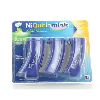 Niquitin Minis 4mg Menthe Fraîche sans sucre 60 comprimés