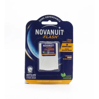 Novanuit Flash 1,9 mg de Mélatonine 20 films orodispersibles