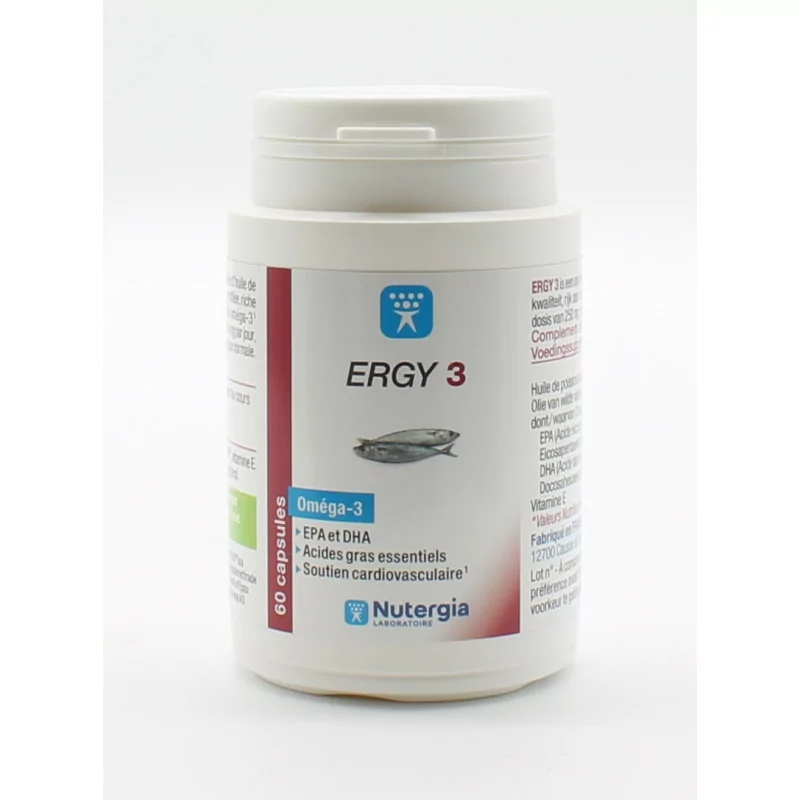 Nutergia Ergy 3 Oméga-3 60 capsules