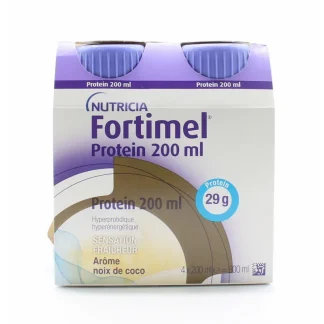Nutricia Fortimel Protein Sensation Fraîcheur Arôme Noix de Coco 4X200ml