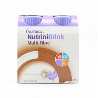 Nutricia NutriniDrink Multi Fibre Arôme Chocolat 4X200ml