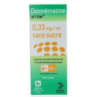 Oxomémazine Arrow 0,33mg/ml sans sucre 150ml