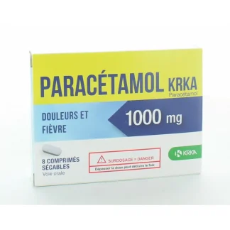 Paracétamol KRKA 1000mg 8 comprimés