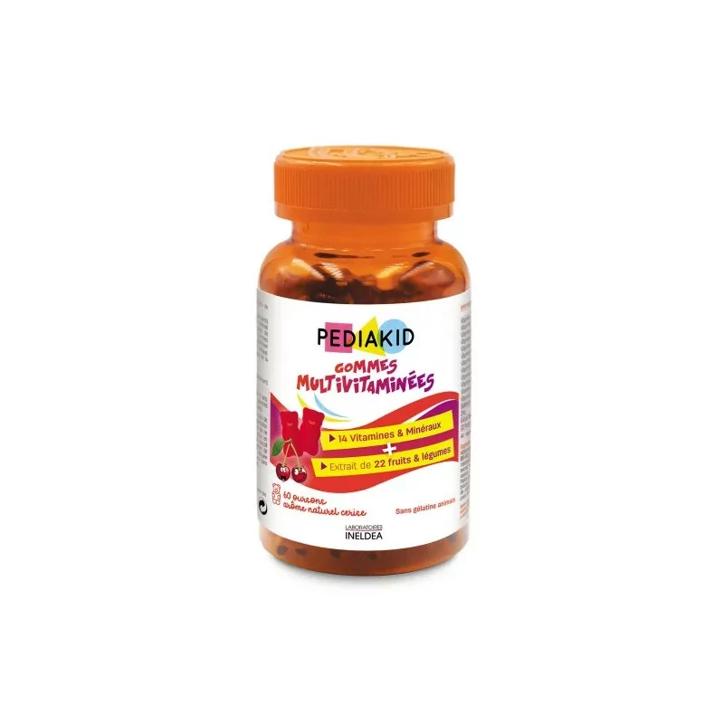 Pediakid Gommes Multivitaminées 60 oursons