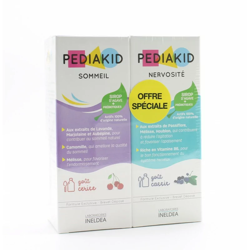 Pediakid Sommeil 125ml + Nervosité 125ml