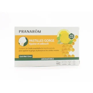 Pranarôm Aromaforce Pastilles Gorge Miel/Citron X24