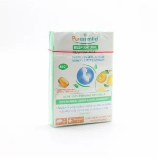 Puressentiel Respiratoire Pastilles Bio Miel-citron 20 pastilles