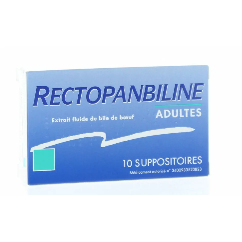 Rectopanbiline Adultes 10 suppositoires