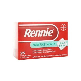 Rennie Menthe Verte sans sucre 96 comprimés