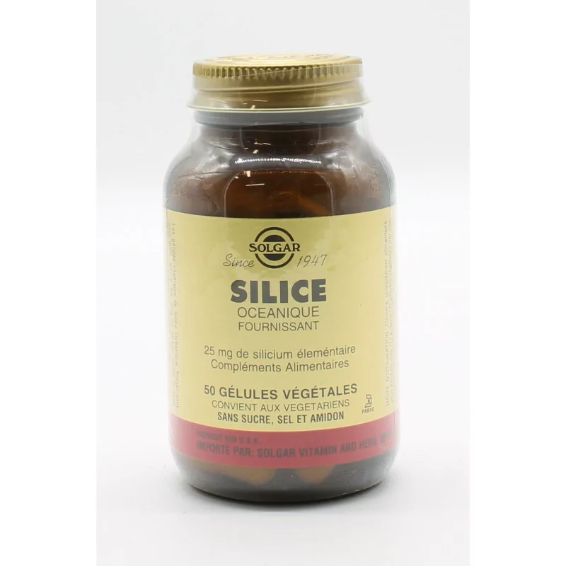 Solgar Silice Océanique Fournissant 25mg 50 gélules