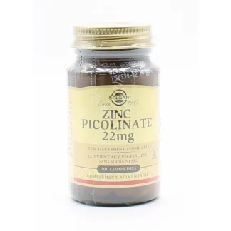 Solgar Zinc Picolinate 22mg 100 comprimés