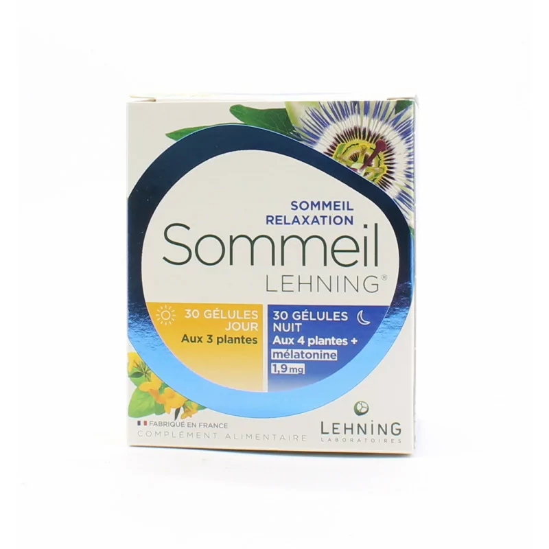Sommeil Lehning Bio 30 gélules Jour et 30 gélules Nuit