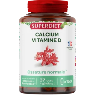 Superdiet Calcium Vitamine D 150 gélules
