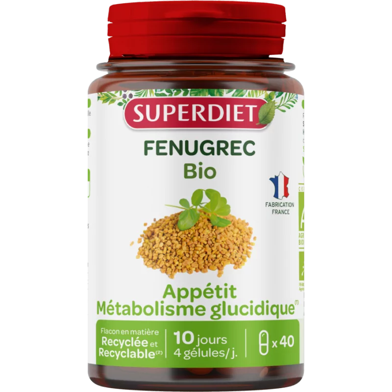Superdiet Fenugrec Bio 40 gélules