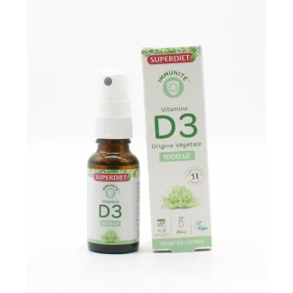 Superdiet Immunité Vitamine D3 Origine Végétale 1000 Ul 20ml