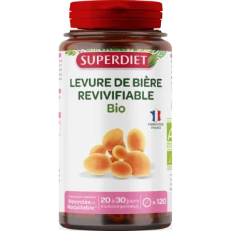 Superdiet Levure de Bière Revivifiable Bio 120 gélules