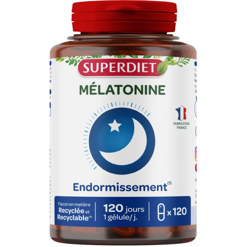 Superdiet Mélatonine Endormissement 120 gélules