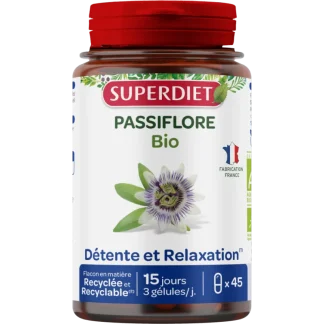 Superdiet Passiflore Bio Détente et Relaxation 45 gélules