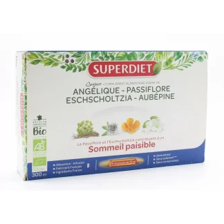 Superdiet Quatuor Bio Sommeil Paisible 20 ampoules