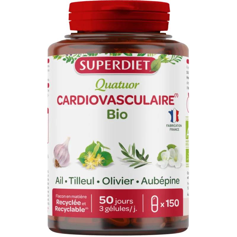 Superdiet Quatuor Cardiovasculaire Bio 150 gélules