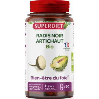 Superdiet Radis Noir Artichaut Bio 90 gélules