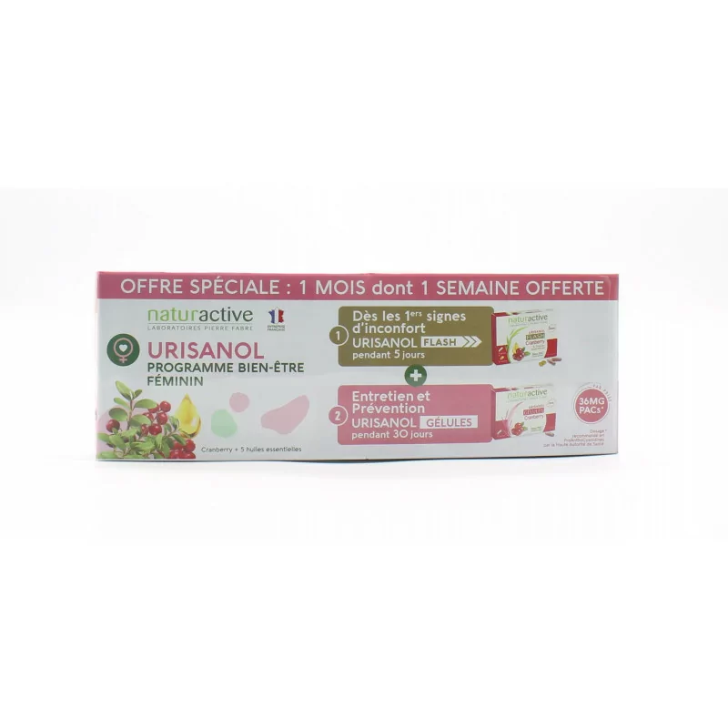Naturactive Urisanol Programme Bien-être Féminin 1 mois gélules + capsules