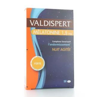 Valdispert Mélatonine 1,5 mg Nuit Agitée 50 comprimés