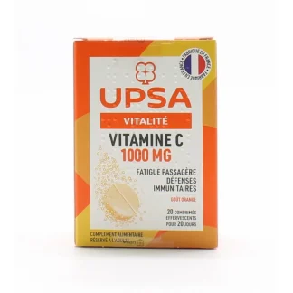 Upsa Vitamine C 1000mg Goût Orange 20 comprimés effervescents