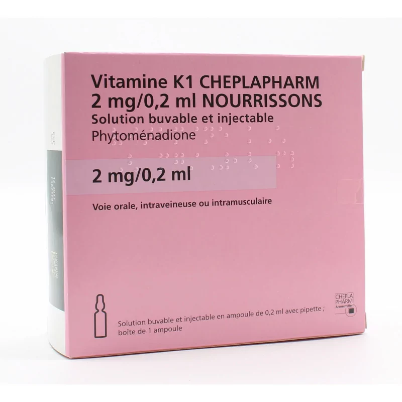 Vitamine K1 CHEPLAPHARM 2mg/0,2ml Nourrissons Ampoule X1
