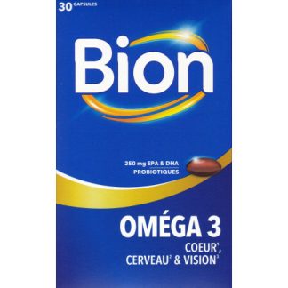 Bion3 OMÉGA 3 Coeur, cerveau & vision 30 Capsules