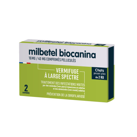 MILBETEL 16 mg/40 mg vermifuge chat Biocanina