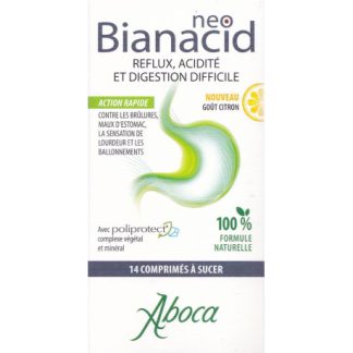 NeoBianacid Reflux, acidité et digestion difficile Comprimés à sucer Citron Aboca
