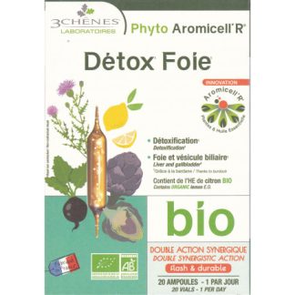 Phyto Aromicell'R Détox Foie ampoules Bio 3Chênes