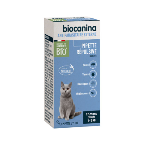 Pipettes répulsives Bio Chat et chaton Biocanina