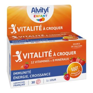 Жевательные таблетки Alvityl Vitality со вкусом клубники