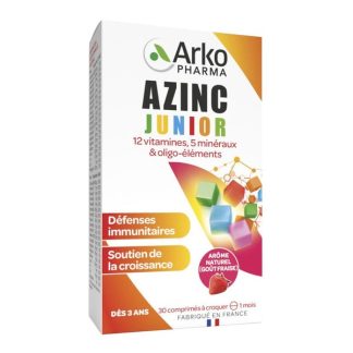 Жевательные таблетки Azinc Junior со вкусом клубники