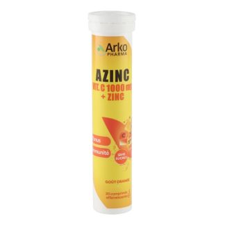 Шипучие таблетки с азином, витамином С 1000 мг и цинком