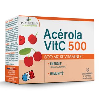 Les 3 Chenes Acerola 500 мг жевательные таблетки