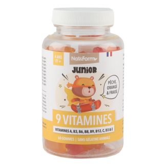 Витаминные жевательные конфеты Nat and Form Junior+ с 9 витаминами
