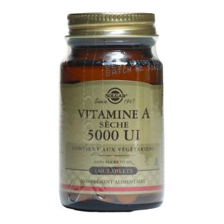 Сухие таблетки витамина А Solgar 5000 МЕ